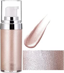 Face Body Luminizer,Liquid Illuminator Body Shimmer Oil, Moisturizing Bronzer Highlighter Highlight Glow Makeup,Waterproof Body Shimmering Glitter,Pearl White