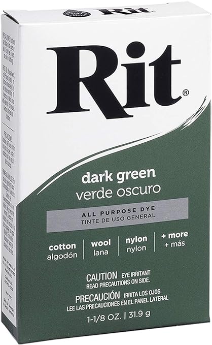Rit Dye Sewing Powder Dark Green 1.125 Ounces