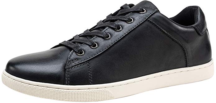 JOUSEN Men's Leather Fashion Sneakers Business Casual Shoes for Men