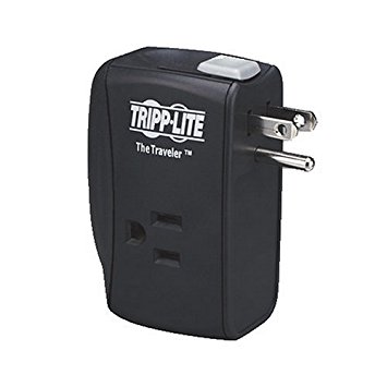 Tripp Lite 2 Outlet Portable Surge Protector, Wall Mount Direct Plug-in, Tel/Modem, & $50K INSURANCE (TRAVELER)