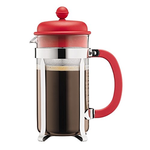 Bodum Caffettiera 1-Liter 8-Cup Coffee Maker, 34-Ounce, Red