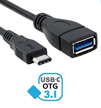 LTNLab USB 3.1 USB Type C (USB-C) to USB 3.0 Type A Female Adapter OTG Connector Sync Cable Hub for Apple New 12 inch Retina MacBook, Chromebook Pixel and Other Type-C Devices (Black-OTG)