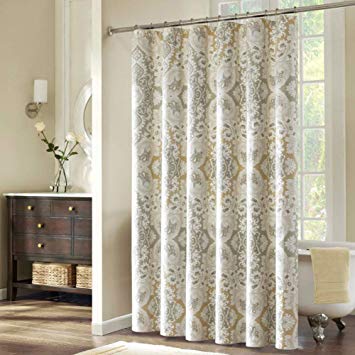 DS BATH Palermo Shower Curtain,Polyester Waterproof Fabric Shower Curtain,Printing Shower Curtains for Bathroom,Decorative Bathroom Curtains,54" W x 72" H