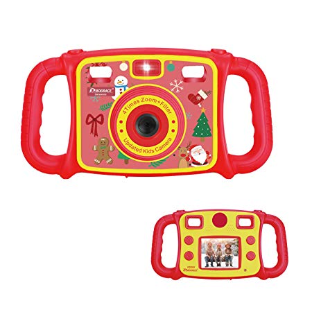 DROGRACE Kids Camera 1080P HD Digital Video Recorder Camcorder for Boys Girls with 2 inch Screen 4X Zoom and ABS Handles - Premium Quality Gift Wrap [Christmas Special Edition]