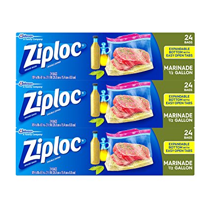 Ziploc All Purpose Marinade Bag, 72 Count