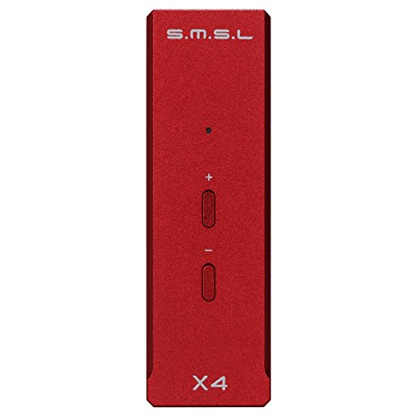 SMSL X4 Portable USB DAC and Headphone Amplifier with Volume Control Red