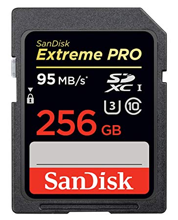 SanDisk Extreme PRO 256GB UHS-I/U3 SDXC Flash Memory Card with up to 95MB/s- SDSDXPA-256G-G46