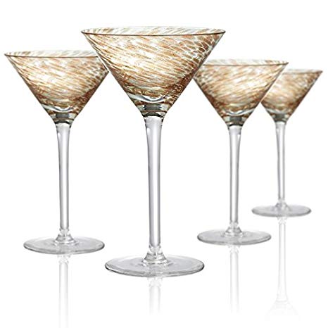 Artland Misty martini Glass, Set of 4, 8 oz, Clear