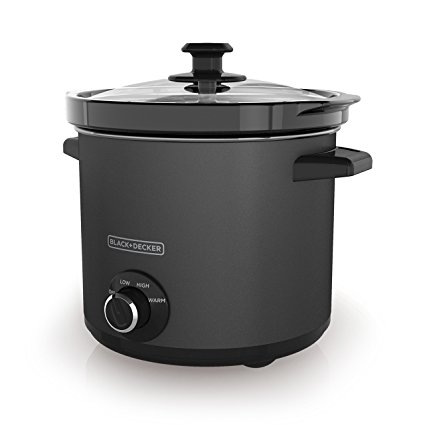 BLACK DECKER SC4004D 4 Quart Dial Control Slow Cooker with Built in Lid Holder, Chalkboard Surface (Chalk Included)