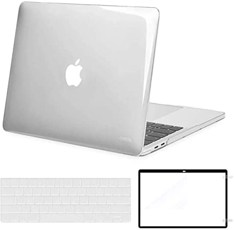 MOSISO MacBook Pro 13 Case Corner Protective Compatible Newest MacBook Pro 13 Inch 2019 2018 2017 2016 Release A1989 A1706 A1708, Plastic Hard Shell & Keyboard Cover & Screen Protector, Crystal Clear