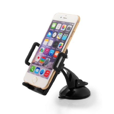 Car Mount Holder Cradle,TaoTronics Windshield / Dashboard Universal Car Phone Stand for iPhone/Samsung/HTC Smartphones