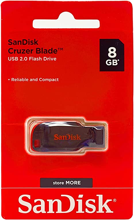 SanDisk Cruzer 16GB (8GB x 2) Cruzer Blade USB 2.0 Flash Drive Jump Drive Pen Drive Sdcz50 - Two Pack