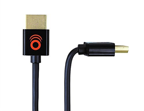 ECHOGEAR 6' Ultra Slim Flexible HDMI Cable - High-Speed Supports Full 1080P, 4K, UltraHD, 3D, Ethernet, and Audio Return Channel - 6 feet - ECHO-ACSH6