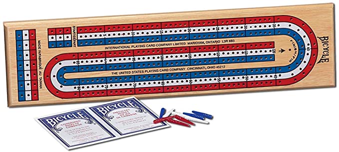 Springbok Bicycle 3-Track Color Coded Wooden Cribbage Game