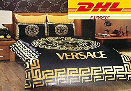 NEW SATIN BEDDING SET VERSACE WITH DHL EXPRESS SHIPPING QUEEN AND FULL SIZES AVAILABLE