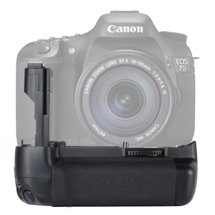 BG-E7 Compatible Battery Grip for Canon EOS 7D SLR Cameras - Holds LP-E6 Batteries