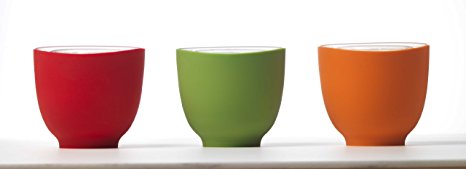 iSi Basics Flexible Silicone Prep Bowls, Set of 3, Red, Orange, Wasabi