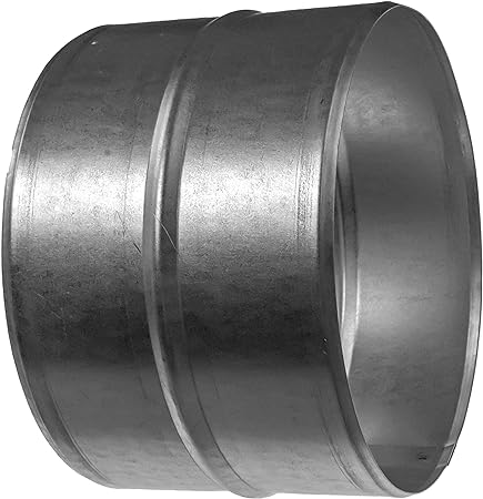 8'' Inch Galvanised Steel - Metal Duct Connector, Straight Pipe Coupler