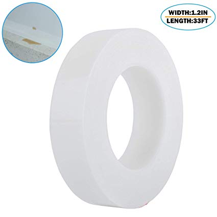 Caulk Strip PMMA Self Adhesive Waterproof Repair Tape for Bathtub Bathroom Shower Toilet Kitchen and Wall Mildew Sealing (59/50 Inch Width x 33Feet Length(White))
