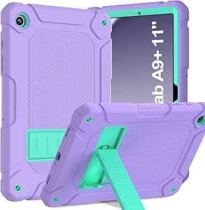 BMOUO Case for Samsung Galaxy Tab A9 Plus 11 Inch 2023 (SM-X210/X216/X218), Heavy Duty Shockproof Protective Galaxy Tab A9 /A9 Plus Case with Kickstand, Purple