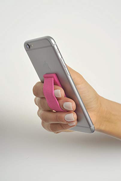 goStrap Finger Strap Screen Protector for Phones including Iphone Android Tablets and Mobile Devices, Pink