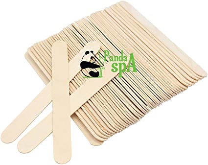 PandaSpa 100 Pc Jumbo Craft Sticks, for building, mixing, spreading paste and creating craft projects