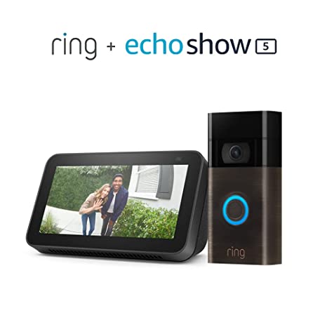 Ring Video Doorbell (Venetian Bronze) bundle with Echo Show 5 (2nd Gen)