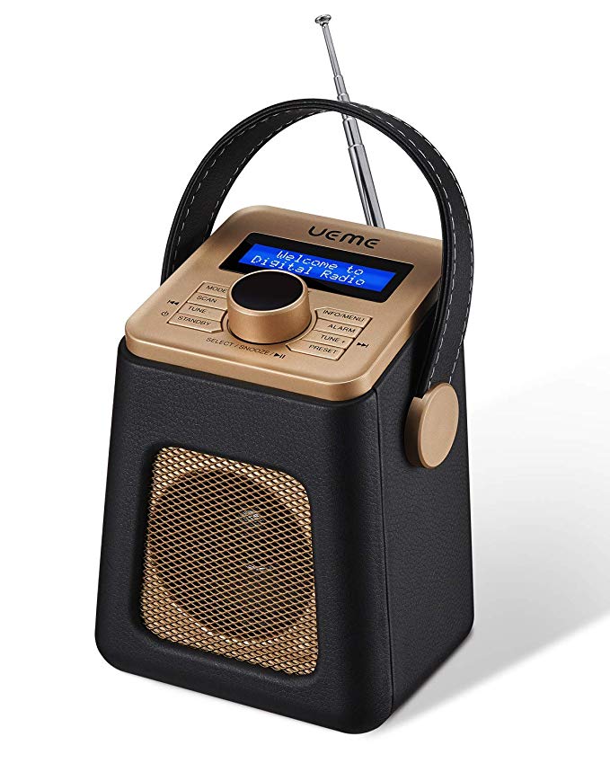UEME Mini DAB DAB  & FM Radio Alarm Clock With Bluetooth