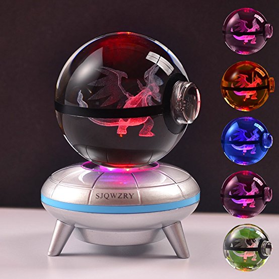3D Crystal Ball LED Night Light,Base Changes Color Toy Night Light Lamp -20inch New gifts