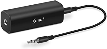 Smof Ground Loop Noise Isolator(Eliminate The Buzzing Noise Completely) for Car Audio System/Home Stereo/Speaker with 3.5mm Audio (Black)