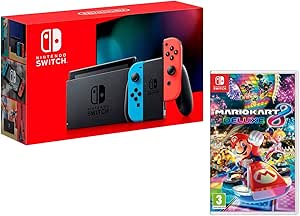 Nintendo Switch Console Rouge Néon/Bleu Néon 32Go [Nouveau modèle]   Mario Kart 8 Deluxe