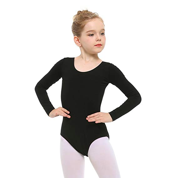 Stelle Girls' Long Sleeve Cotton Leotard for Dance, Gymnastics and Ballet (Toddler/Little Kid/Big Kid)