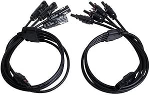 RENOGY MC4 Y Branch Connectors Solar Connectors Extra Long Cable MFFFF   FMMMM Pair