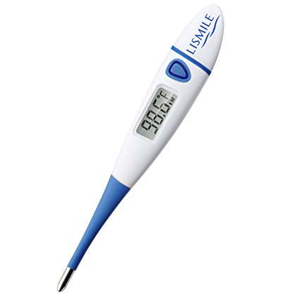 [CE & FDA Approved] Clinical Thermometer,Patec 10 Seconds Digital Medical Thermometer for Oral,Rectal,Axillary,armpit,Underarm Body,Fever Temperature with LCD Screen Fever Alarm,Waterproof &Dustproof,Auto Shut-off for Infant,Babies,Children,Adults and Pets- Blue