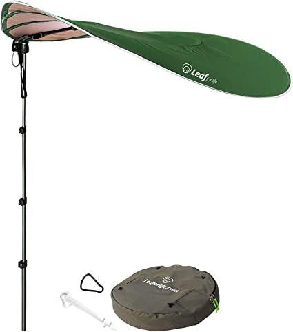 Leaf for Life| The Smart Sunshade| Large Portable Sun Shade Windproof Beach Umbrella with Sand Anchor Perfect for Camping, Beach Sunshade&Fishing| UPF50 UV Protection|360° Telescoping Aluminum Poles