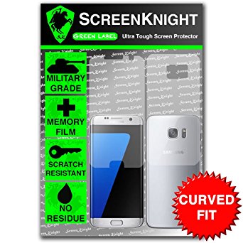 ScreenKnight Samsung Galaxy S7 Edge Full Body Screen Protector Invisible Military Grade shield - Front & Back