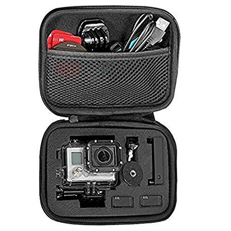 Freestep Carrying Case and Storage Bag for Gopro Hero 4 Hero 3 Hero 3  Hero 2, Ideal for Travel or Home Storage (Small)