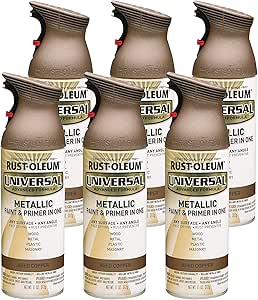 Rust-Oleum 249132-6PK Universal All Surface Metallic Spray Paint, 11 oz, Aged Copper, 6 Pack