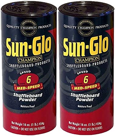 Twin Pack of Sun-Glo #6 Speed Shuffleboard Powder Wax