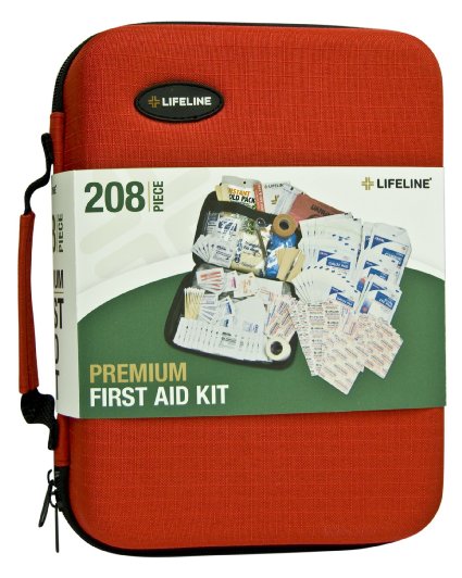 Lifeline 4038 Red Premium Hard Shell First Aid Kit - 208 Piece