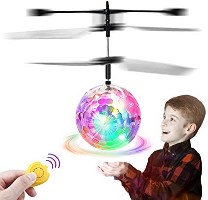 Feiqio Flying Ball Toys, Kids RC Toys with LED Drone Sensor Induction Helicopter with Remote Controller Indoor/Outdoor Games Flying Toys for Boys and Girls Age 6 Years Over Best Gifts