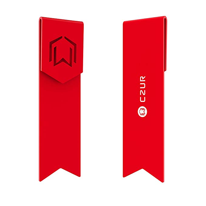 CZUR Metal Bookmarks - Unique Gift Bookmarks for Women and Men Made of Aeronautical Aluminum for Long-Lasting Use (Candy Apple Red)