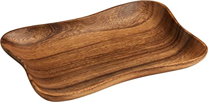 Premier Housewares Acacia Wood Socorro Serving Dish - Brown, H3 x W25 x D18cm