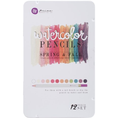 Prima Marketing Spring & Fall Mixed Media Watercolor Pencils (12 Pack)