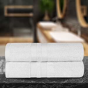 Superior Ultra-Soft 2-Piece Cotton Bath Sheet Set, Perfect for Bathroom Decor, Shower, Spa, Gym, Guest Room, Home Essentials, Daily Use, Soft, Absorbent, Oversized Body Towels - Silver