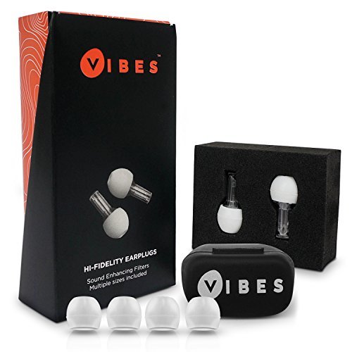Vibes Acoustic Filter Ear Plugs Protection - High Fidelity EarPlugs for Live Music Concert Events and Musicians- Helps Prevent Tinnitus Hearing Damage by Vibes