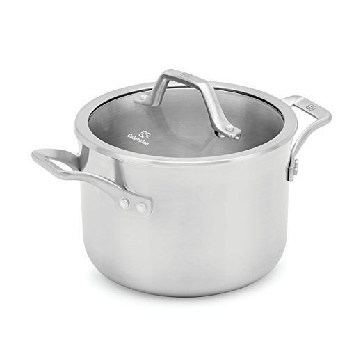 Calphalon 1948237 Signature Stainless Steel Covered Soup Pot, 4 quart, Silver