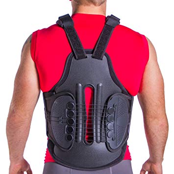 TLSO Thoracic Full Back Brace | Treat Kyphosis, Osteoporosis, Spine Compression Fractures, Wedge & Burst Fractures, Upper Spine Injuries & Post Surgery Support (Medium)