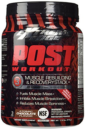 BlueBonnet Extreme Edge Post Workout Powder, Atomic Chocolate, 1.12 Pound