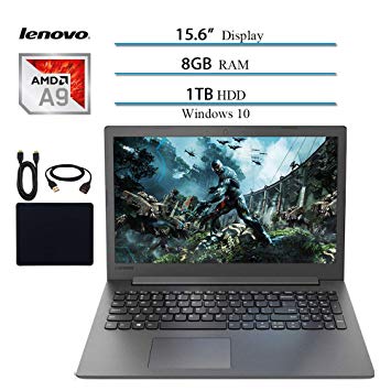 Lenovo Ideapad Premium 15.6" Laptop Notebook Computer 2019 New, AMD A9-9425 Up to 3.7GHz, 8GB RAM, 1TB HDD, DVD-RW, Wi-Fi, Bluetooth, Webcam, USB 3.0, HDMI, Windows 10 W/ 29.9 Value Accessories Bundle